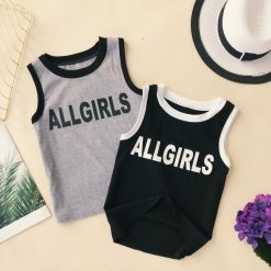 ItGirl Shop 90s Fashion All Girls Sporty Round Neck Singlet Top