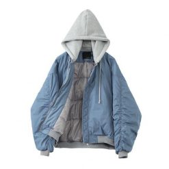 ItGirl Shop Denim Oversized Hooded Jacket NEW