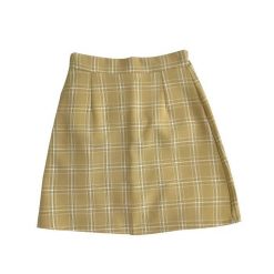 ItGirl Shop Elegant Vintage Plaid Pencil Pastel Colour Skirt